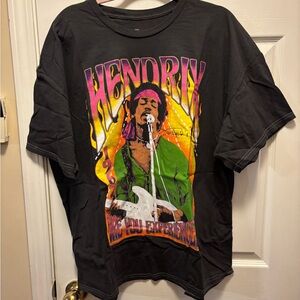 Authentic Hendrix Men’s Graphic Black T-Shirt Size 2XL BNOT